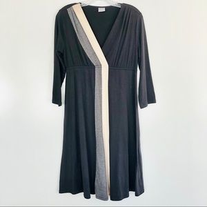 Motherhood Maternity Black Tan Gray Dress